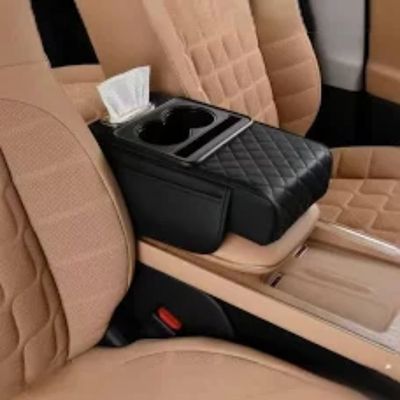 2‑in‑1 car armrest with tissue storage 2‑in‑1 car armrest with tissue storage