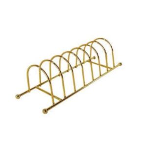 metallic golden plate stand